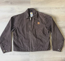 Vintage Carhartt Detroit Style Blanket-Lined Work Jacket, Dark Green, Men's Large — listing 4