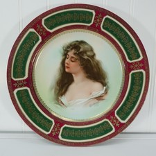 Antique Austrian Hand-Painted Porcelain Portrait Tankard/Pitcher with Victorian Lady Motif — listing 6