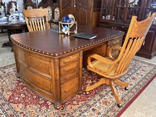 White Painted Partners Desk with Built-in Bookcase Hutch Wall Unit — listing 4