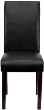 Black Faux Leather Parsons-Style Dining Chair — listing 5