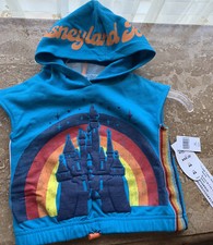 sleeveless hoodie Disneyland Resort Sleeveless Hooded Pullover Top with Castle & Rainbow Graphic — listing 6