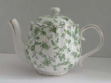 Small Ceramic Floral Teapot with Butterfly Finial