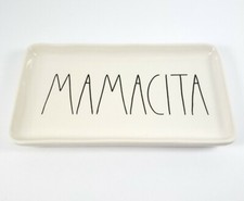 Rae Dunn Oval Snack Plate Set of 6 - Word Stamp Series (DEVOUR, SNACK, YUM) — listing 3