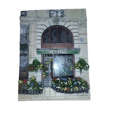 Scott Steele Signed Textured Mixed-Media Painting "Fleuriste Allains" French Flower Shop Facade — listing 4