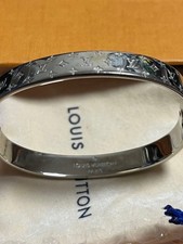 Louis Vuitton-Style Nanogram Monogram Thin Bangle Bracelet — listing 6