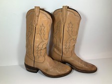 Rios of Mercedes Two-Tone Black & Tan Leather Cowboy Boots — listing 2