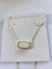 Kendra Scott Elisa Pendant Necklace in Emerald/Jade Green Illusion