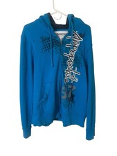 Black Y2K Grunge Zip-Up Hoodie with 'LA' Gothic Embroidery and Grommet Detailing — listing 4