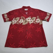 KY's Made in Hawaii Men's Motorcycle Print Aloha Shirt, Size XL — listing 3