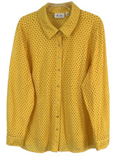 Denim & Co. Lime Green Cotton Eyelet Blazer Jacket, Women's Small, listing 6