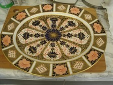 Royal Crown Derby Blue Aves Dinner Plate, Blue & White with Gold Rim, 27cm