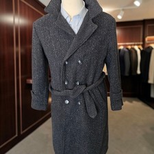 Vintage Tweed Wool Houndstooth Overcoat / Topcoat