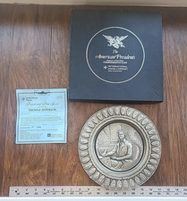 International Silver Company Thomas Jefferson Pewter Commemorative Plate, No. 2 Presidential Series, Limited Edition