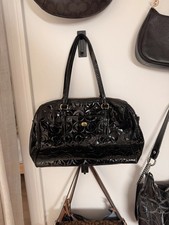 Coach Op Art Signature Sateen Drawstring Shoulder Bag in Black/Grey — listing 3