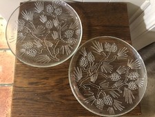 Tiara Indiana Glass Ponderosa Pine Pattern Textured Goblets (Set) — listing 3