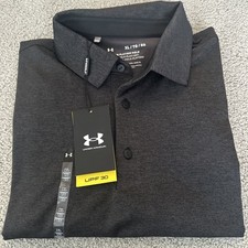 Under Armour Men's Striped Performance Golf Polo Shirt, Light Blue — listing 2