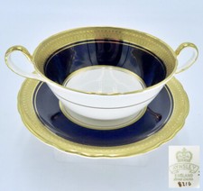 Cobalt Blue Two-Handled Cream Soup Bowl / Chili Bowl — listing 5
