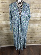 LuLaRoe Sarah Long Duster Cardigan in Black & White Polka Dot, Size XL — listing 2