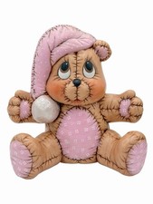 Handmade Ceramic Bear with Log Toothpick/Pen Holder Figurine — listing 3