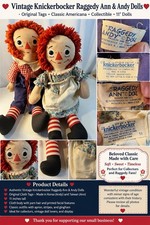 Vintage Knickerbocker Raggedy Ann Doll, 14 inch — listing 3