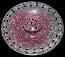 Roseville Pottery Ferella Reticulated Footed Bowl, Shape 210-4 — listing 3