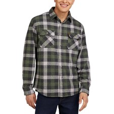 Chaps Full-Zip Plaid Flannel Shirt Jacket, Size XXL — listing 3