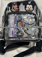 Mini Backpack with Sticker/Emoji All-Over Print and Pink Trim — listing 2