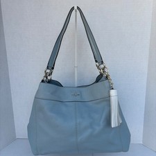 Coach Lexy Pebbled Leather Shoulder Hobo Bag in Teal Blue — listing 3