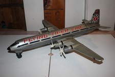Vintage Tin Litho Friction "Small Flying Boat" Space Toy #5 with Original Box, Made in China