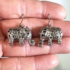Bohemian Filigree Elephant Drop Earrings — listing 6