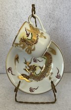 Vintage Japanese Dragonware Moriage Demitasse Cup and Saucer — listing 4