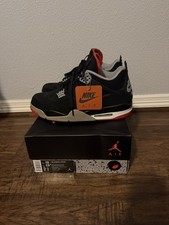 Air Jordan 4 Retro 'Bred' Black Cement Red Sneakers — listing 2