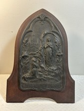 Our Lady of Lourdes Bronze Figurine on Granite Base — listing 3
