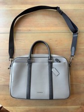Coach Signature Metropolitan Slim Brief in Charcoal Leather — listing 5