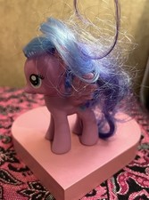 Vintage 1980s My Little Pony G1 Pink Pony with Purple Glitter Hair and Floral Symbol