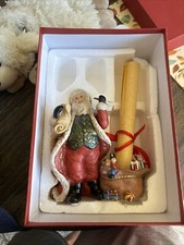 PartyLite Santa tealight holder Santa Checking His List Tealight Candle Holder P9841