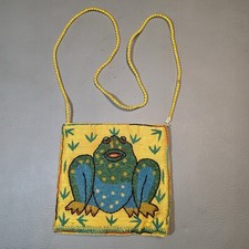 Hand-Beaded Frog & Lily Pad Crossbody Purse with Beaded Strap — listing 2