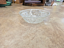 Vintage Pressed Glass Star & Fan Cut Serving Bowl, Clear, 10.5" — listing 6