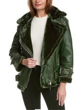 Faux Leather Motorcycle Jacket with HD Shield Patch and Contrast Stitching A generic fashion brand — listing 3