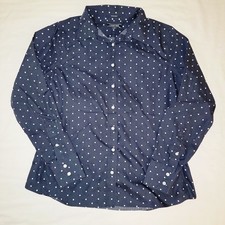 Lands' End Women's Long Sleeve Button-Down Shirt, Dark Red, Size M/T (10-12) — listing 5