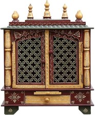 Hand-Carved Wooden Hindu Temple Mandir Home Shrine — listing 6