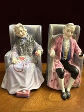 Royal Doulton "Joan" HN2023 Bone China Figurine - Seated Elderly Woman Sewing — listing 2