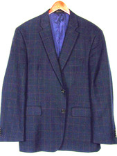 Jos. A. Bank Men's Navy Plaid Wool Two-Button Sport Coat Blazer — listing 4