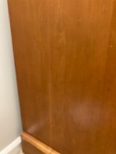 Vintage Early American Style Maple Secretary Desk with Hutch Top — listing 6