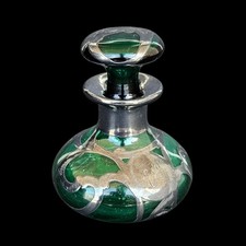 Pair of Art Nouveau Glass Perfume Bottles with Stoppers, 1920s — listing 6