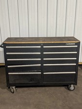 Husky 9-Drawer Rolling Tool Cabinet with Wood Top Work Bench (approx. 46 in.)