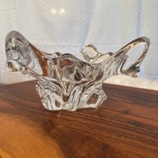 Mid-Century Modern Heavy Crystal Freeform Bowl / Ashtray Dish, 5.5" Small — listing 6