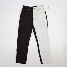 PacSun Two-Tone Patchwork Wide-Leg Jeans with Raw Hem — listing 4