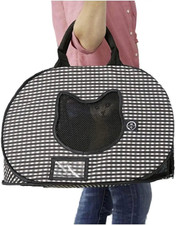 Necoichi Portable Soft-Sided Cat Carrier/Cage, Black & White Gingham — listing 3
