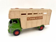 Vintage Tri-ang Pressed Steel Delivery Van / Box Truck (Made in South Africa), Red Cab & Blue Body — listing 2
